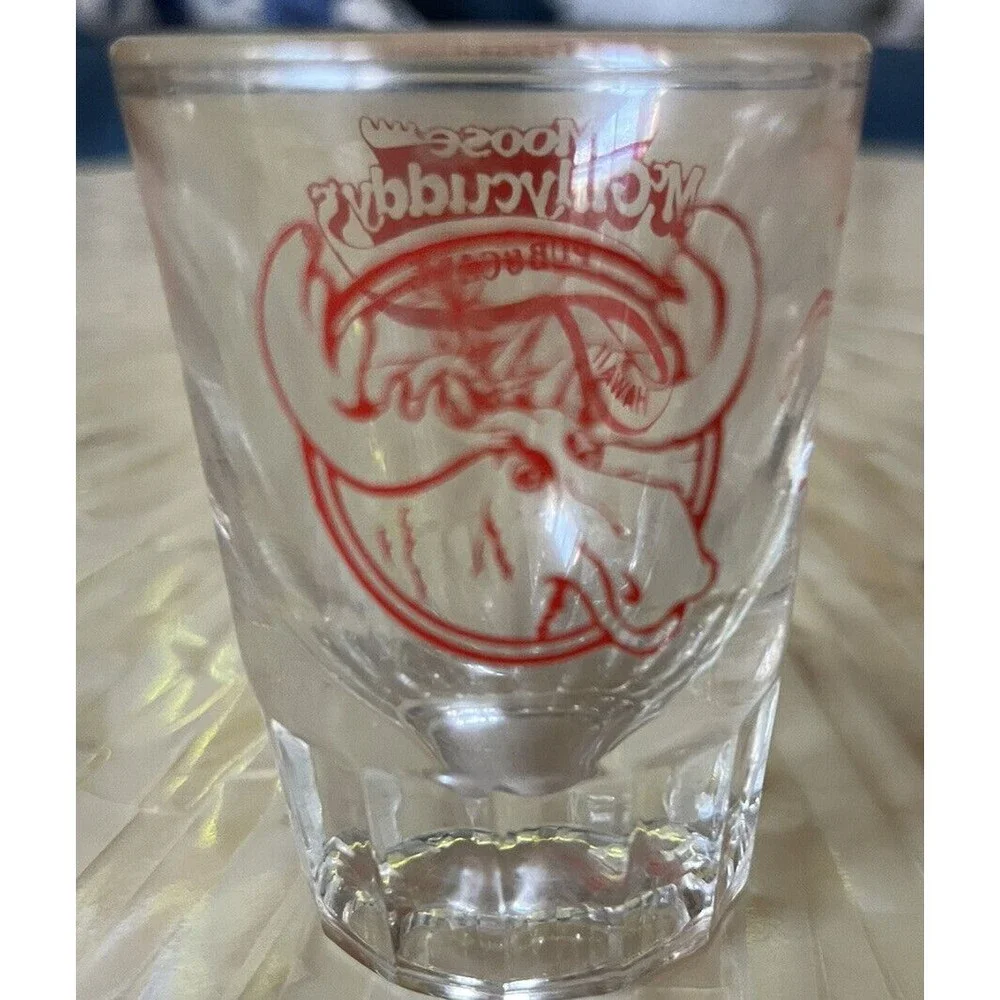 Shot Glass Vintage 80s Barware Heavy Beveled Base Bar Shooter Hawaii Souvenir 3